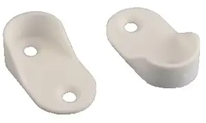 Lot de 2 supports pour penderie 30 x 15 mm blanc