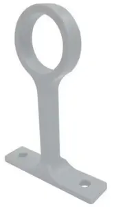 Support pour penderie fixe rond - blanc - 18 mm