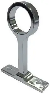 Support penderie fixe rond 18 mm chrome