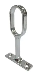 Sup penderie fixe oval 30x15mm chrome