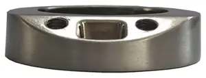 Bouton rond en zamak nickelé Ø 40 mm