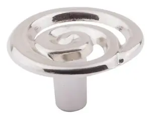 Bouton coquillage en acier chromé