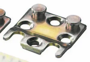 Support de poteau à clipser en acier zingué bichromaté