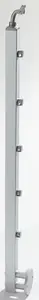 Poteau de fixation latérale alu** - H. 115 cm