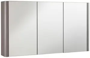 Armoire miroir Salsa laqué taupe brillant L. 100 x H. 55 x P 14 cm
