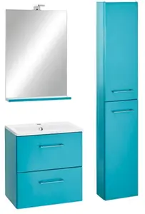 Miroir SLIM turquoise laqué brillant l. 50 X H.70 X P. 11,6 cm