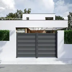 Portail aluminium battant gris anthracite "Amarante" - L. 3 x H. 1,80 m