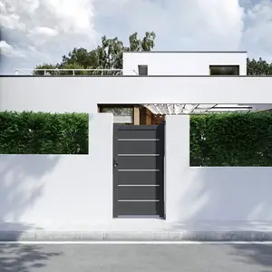 Portillon aluminium gris anthracite "Amarante" - L. 1 x H. 1,80 m