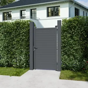 Poteau de portail aluminium gris anthracite H. 2,60 m