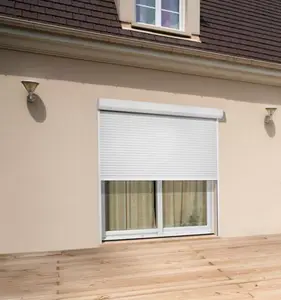 Volet roulant aluminium motorisé blanc H. 215 x L. 180 cm