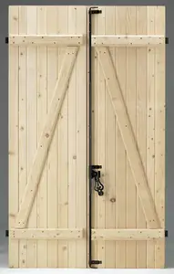 Volet sapin 2 vantaux 95x120 Ép. 27mm