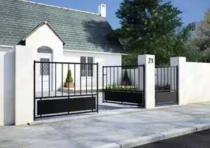 Portail fer battant noir "Bristol" - L. 3 x H. 1,20 m