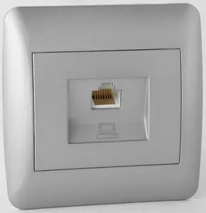 Prise Ethernet RJ45 "OME" silver