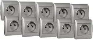 Lot 10 prises avec terre "OME" silver