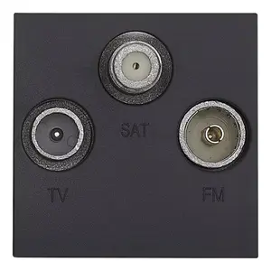 Prise TV/FM/SAT noir