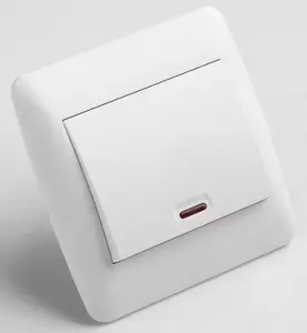 Interrupteur va-et-vient lumineux "OME" blanc