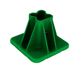Kit de 2 étriers de fixation pour poteau de grillage verts universel - ép. 3 mm