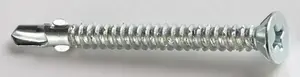 Lot de 100 vis pour dalles bois sur plancher, vis à ailettes, Ø 4,2 mm L.40 mm