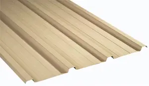 Bac en acier galvanisé beige pour toiture et bardage 2 x 0,8 m