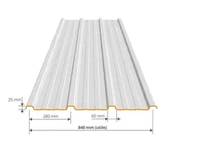 Bac en acier galvanisé rouge tuile 3 x 0,9 m