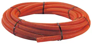 Gaine TPC annelée Ø 40 mm L. 25 m rouge Ø 40 mm