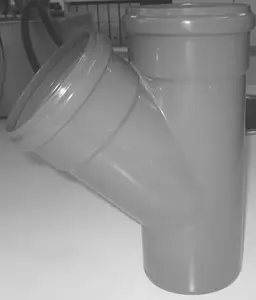 Culotte PVC à 45° Diam. 125 Mâle/Femelle