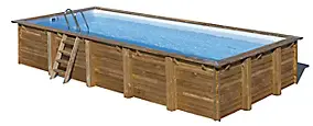 Piscine hors sol bois Gré Braga 8.15 x 4.20 x H 1.46 m