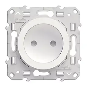 Mécanisme prise sans terre Schneider Electric Odace blanc