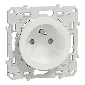 Mécanisme prise avec terre Schneider Electric Odace blanc