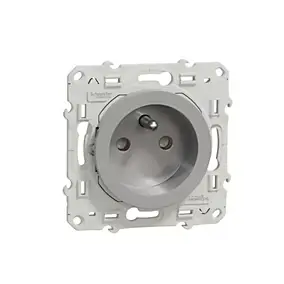 Mécanisme prise avec terre Schneider Electric Odace aluminium