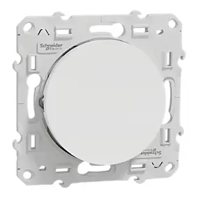 Interrupteur va-et-vient 10A à vis Schneider Electric Odace blanc