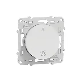 Interrupteur commande VMC 2 boutons à vis Schneider Electric Odace blanc