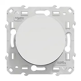 Interrupteur poussoir 10A à vis Schneider Electric Odace blanc