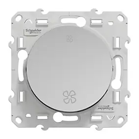 Interrupteur commande VMC 2 boutons à vis Schneider Electric Odace aluminium