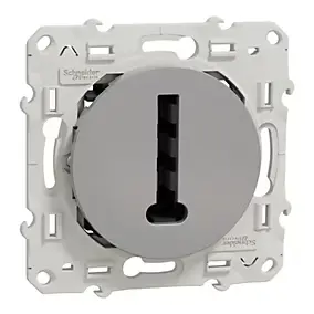 Mécanisme prise téléphone Schneider Electric Odace aluminium