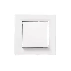 Interrupteur poussoir 10A complet Schneider Electric Asfora blanc