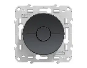 Interrupteur commande volet-roulant 3 boutons Schneider Electric Odace noir