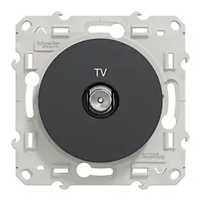 Mécanisme prise TV Schneider Electric Odace anthracite