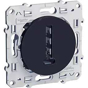 Mécanisme prise téléphone Schneider Electric Odace anthracite
