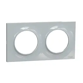 Plaque de finition 2 postes Schneider Electric Odace Styl S520704B1 coloris sable l.156 x P.10 x H.85 mm