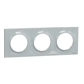 Plaque de finition 3 postes Schneider Electric Odace Styl S520706B1 coloris sable l.227 x P.10 x H.85 mm