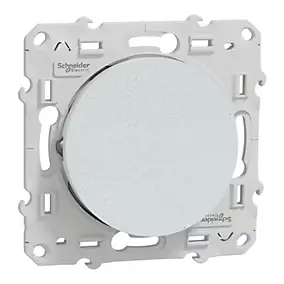 Interrupteur lumineux LED orange 1.5 mA local/temoin 10 A à vis Odace recyclé Schneider Electric blanc