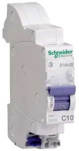 Disjoncteur embrochable courbe C phase + neutre 10A Schneider Electric Resi9 XE