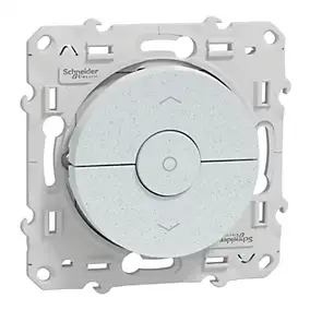 Interrupteur commande volet-roulant à vis 3 boutons montée/descente/stop Schneider Electric Odace recyclé blanc