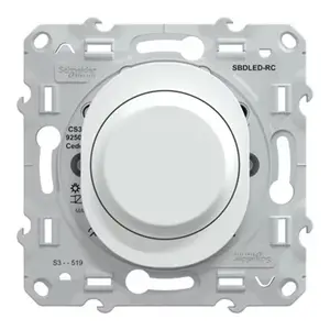 Variateur de lumière universel "Ovalis" blanc - Raccordement 2 fils