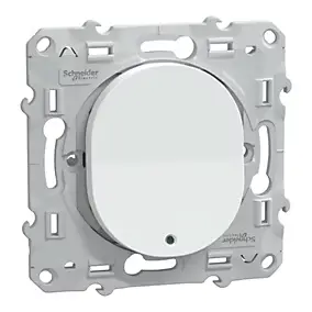 Interrupteur va-et-vient lumineux Schneider Electric Ovalis blanc