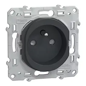 Mécanisme prise avec terre Schneider Electric Ovalis anthracite
