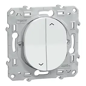 Interrupteur commande volet-roulant 2 boutons Schneider Electric Ovalis blanc