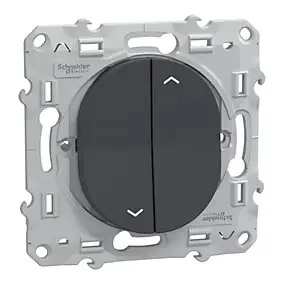 Interrupteur commande volet-roulant 2 boutons Schneider Electric Ovalis anthracite