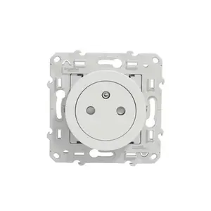 Prise 2P+T 16A affleurante avec griffes blanc "ODACE"